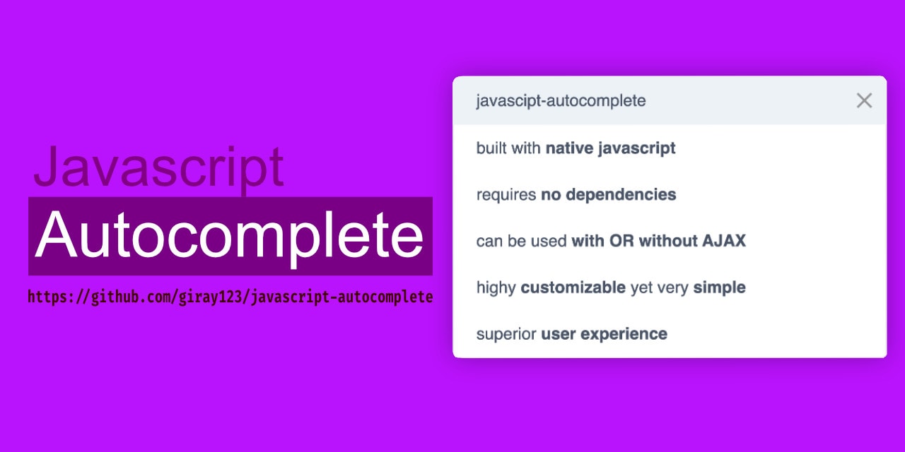 Javascript Autocomplete